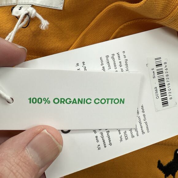 A-Dam Sweatshirt Men Small Yellow Organic Cotton Gerar Designer Long Sleeve. - Picture 4 of 11